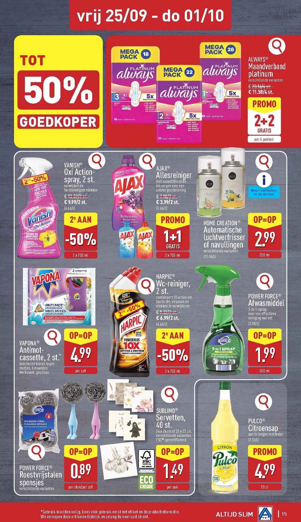 aldi - Huidige ALDI folder geldig van maandag 21/09/2026 tot zaterdag 26/09/2026 - page: 15