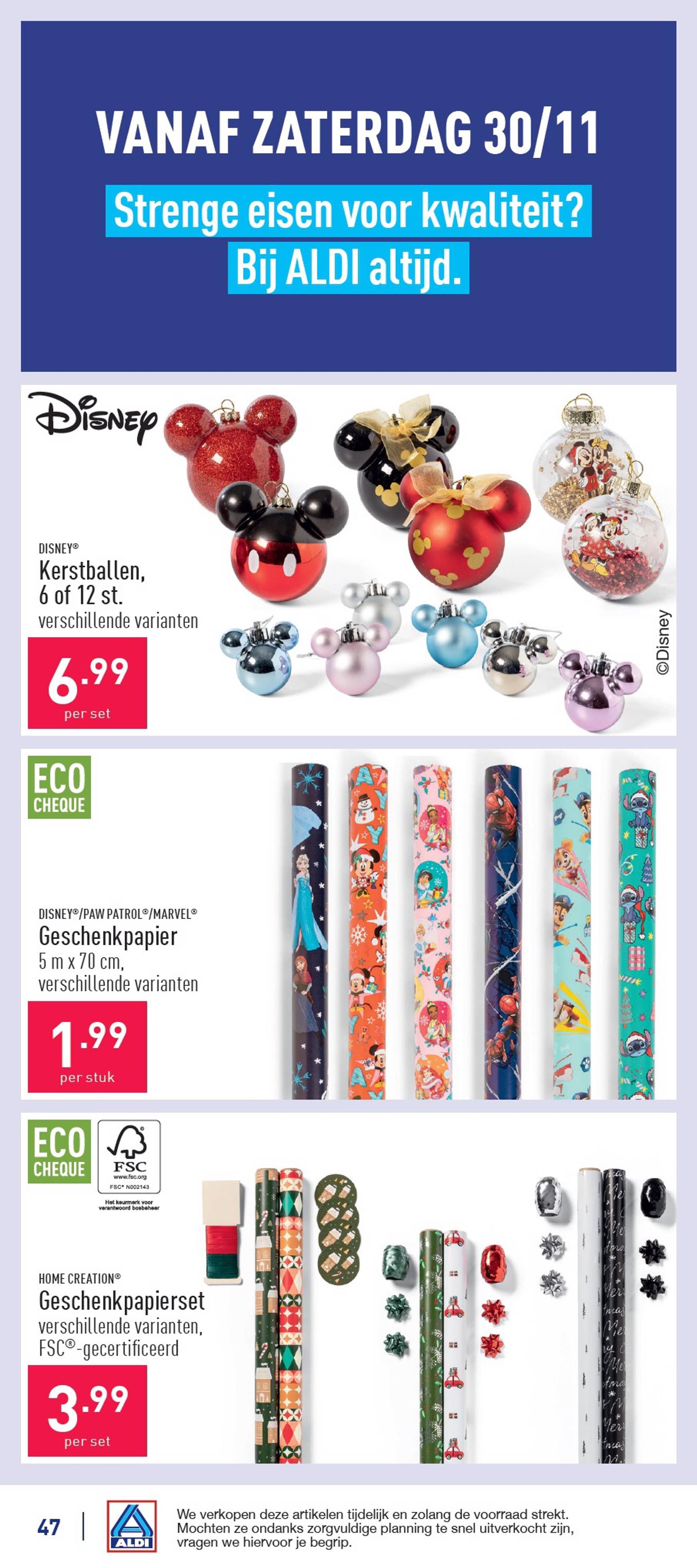 aldi - ALDI folder geldig vanaf 25/11 - 30/11 - page: 47