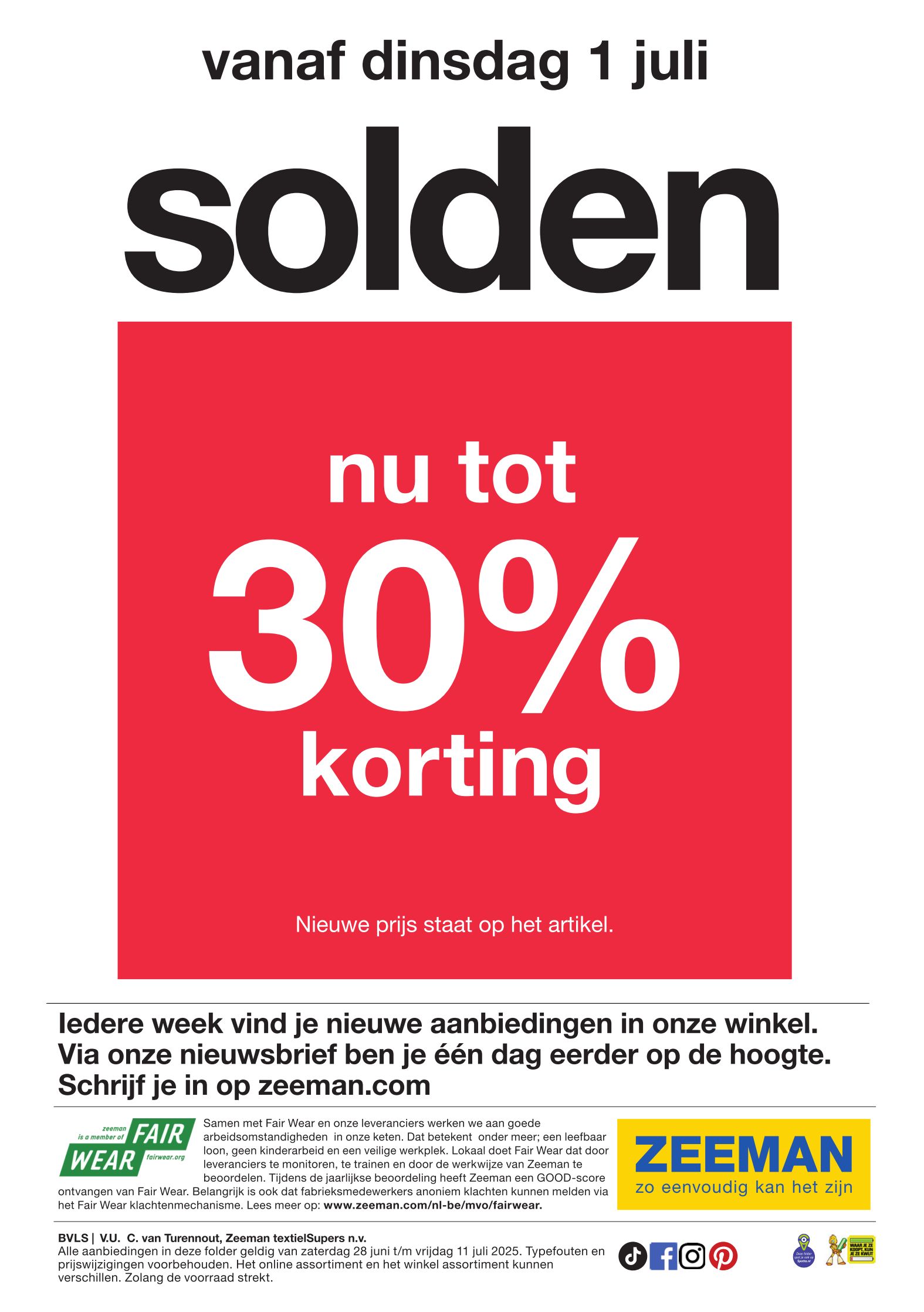 zeeman - Zeeman folder geldig vanaf 28/06 - 11/07 - page: 19