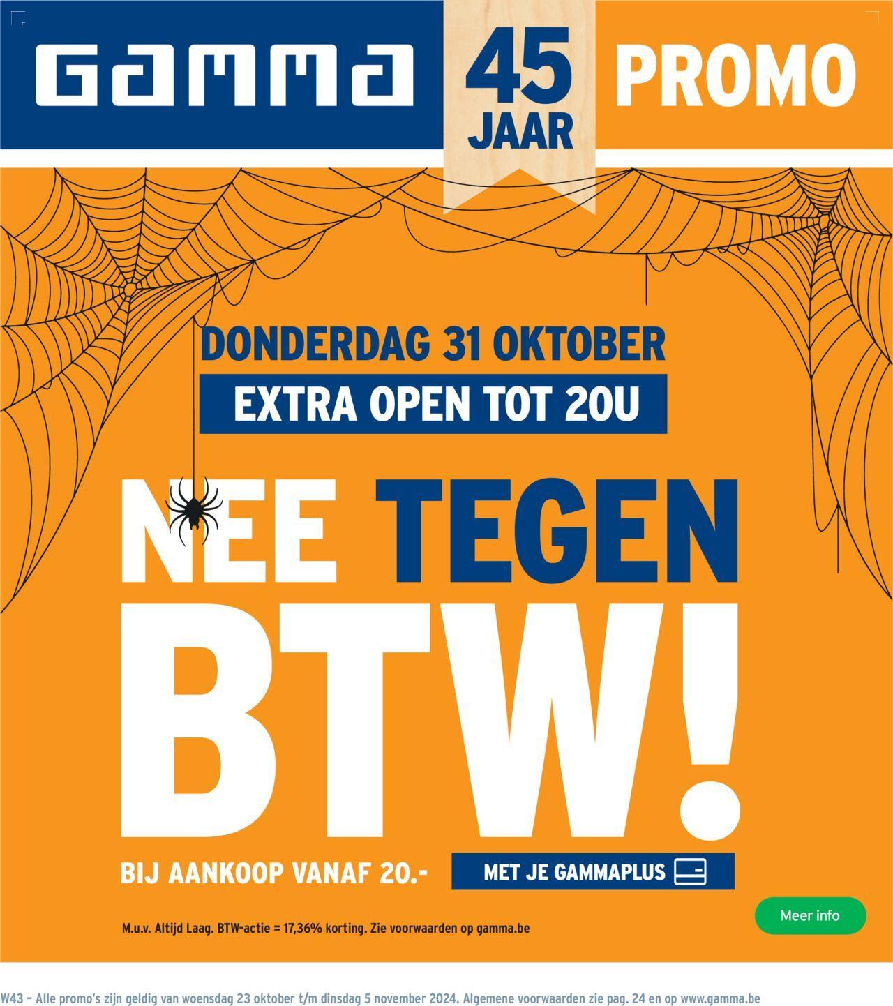 gamma - GAMMA Neen tegen BTW 23/10/2024 t/m 05/11/2024