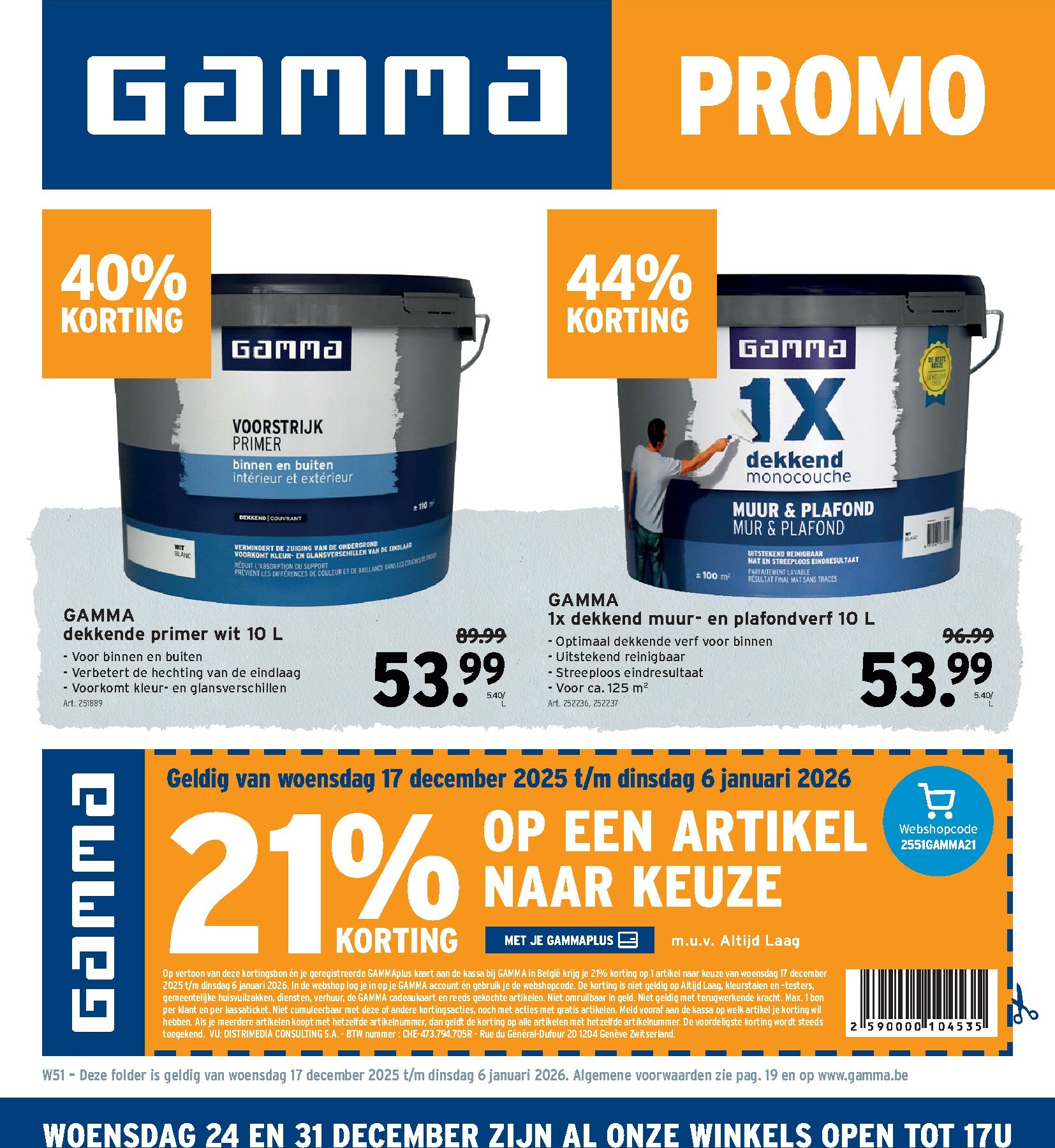 gamma - De Gamma folder geldig vanaf 17/12 t/m 06/01
