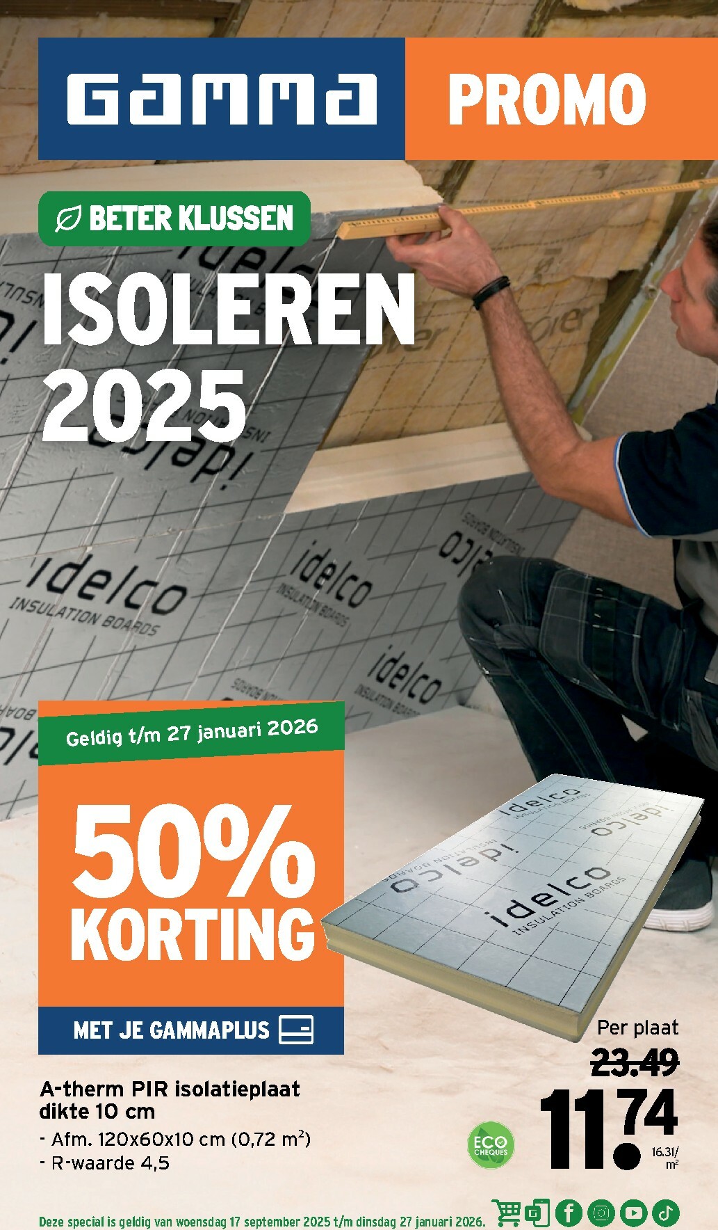 gamma - De Gamma - Isolatiespecial folder geldig vanaf 17/09 t/m 27/01