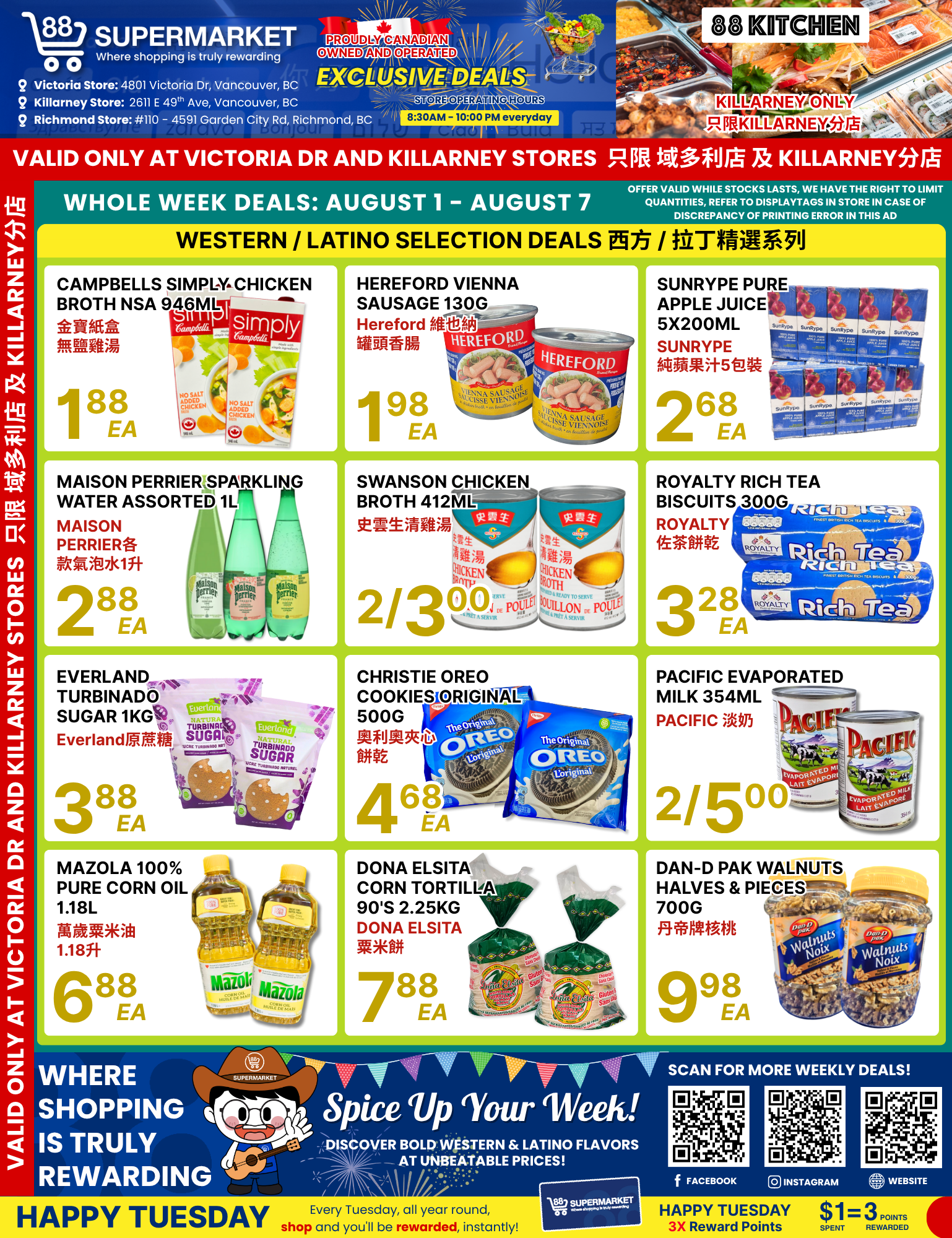 88-supermarket - 88 Supermarket - Western / Latino flyer valid from 08-01 - 08-07