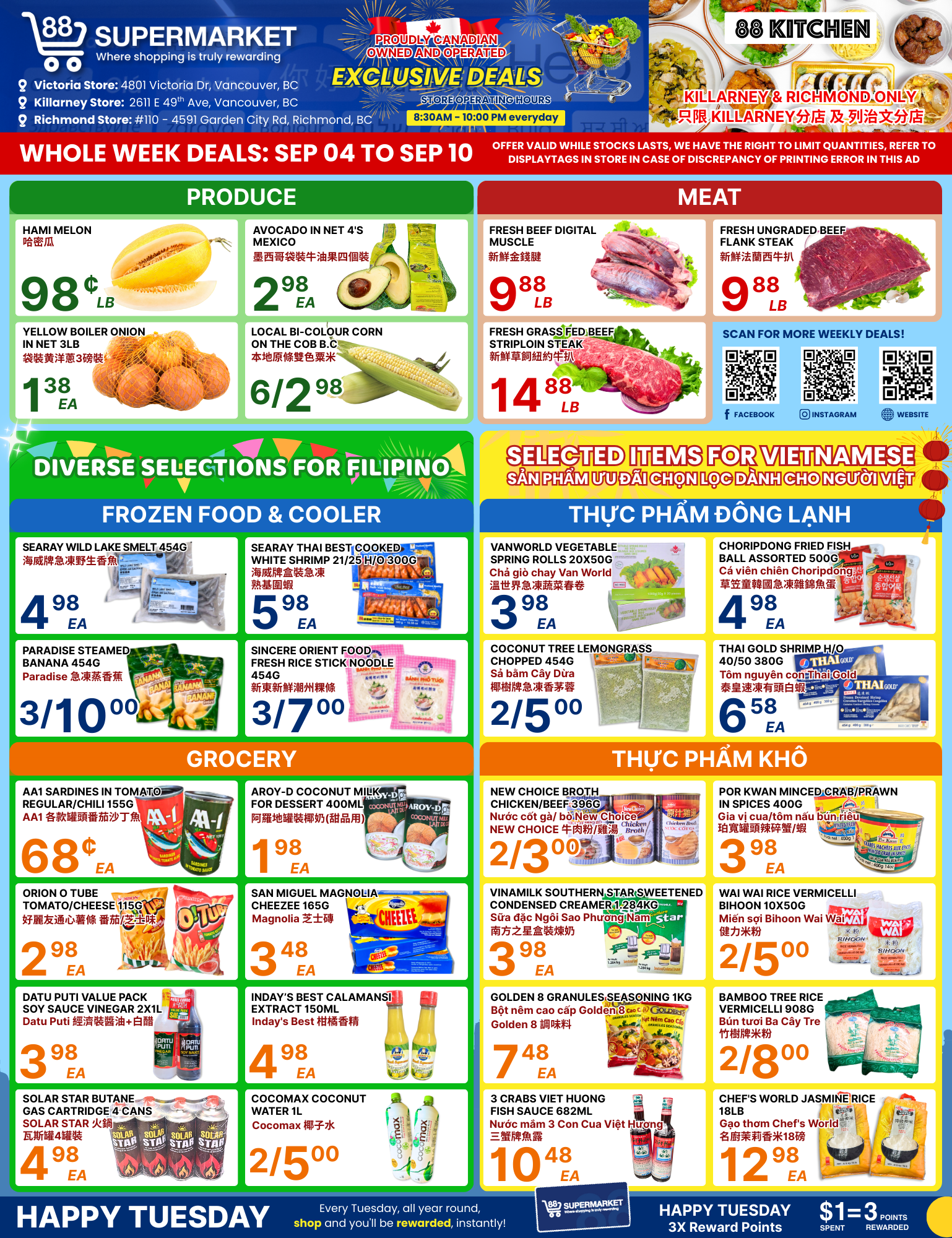 88-supermarket - 88 Supermarket - Filipino & Vietnamese Selections flyer valid from 09-04 - 09-10 - page: 1