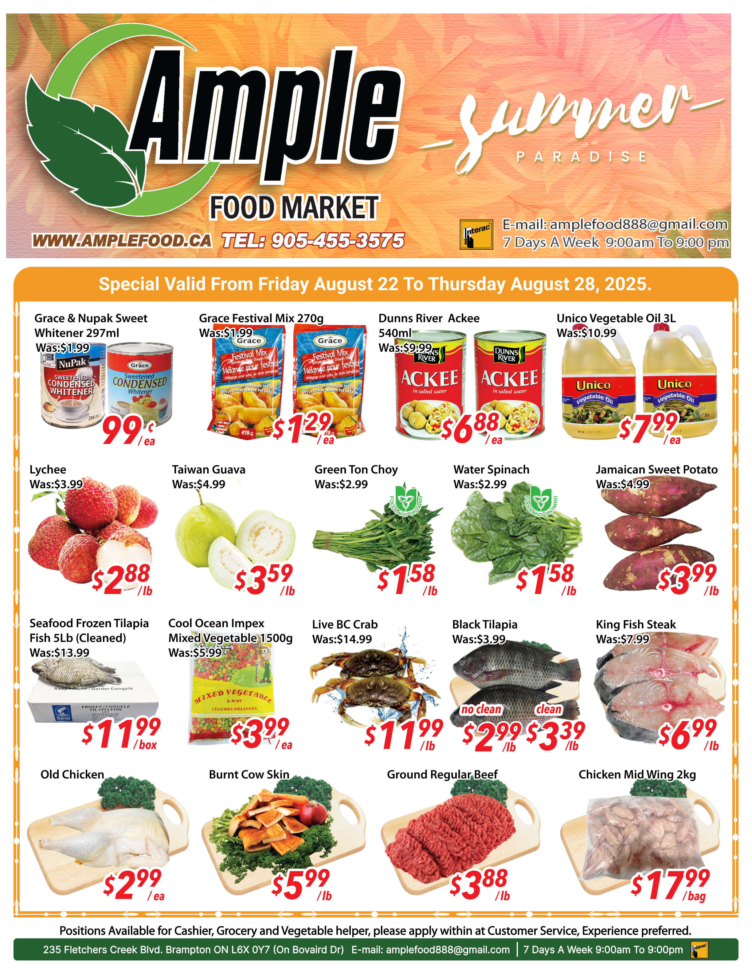 ample-supermarket - Ample Supermarket - Brampton flyer valid from 08-22 - 08-28