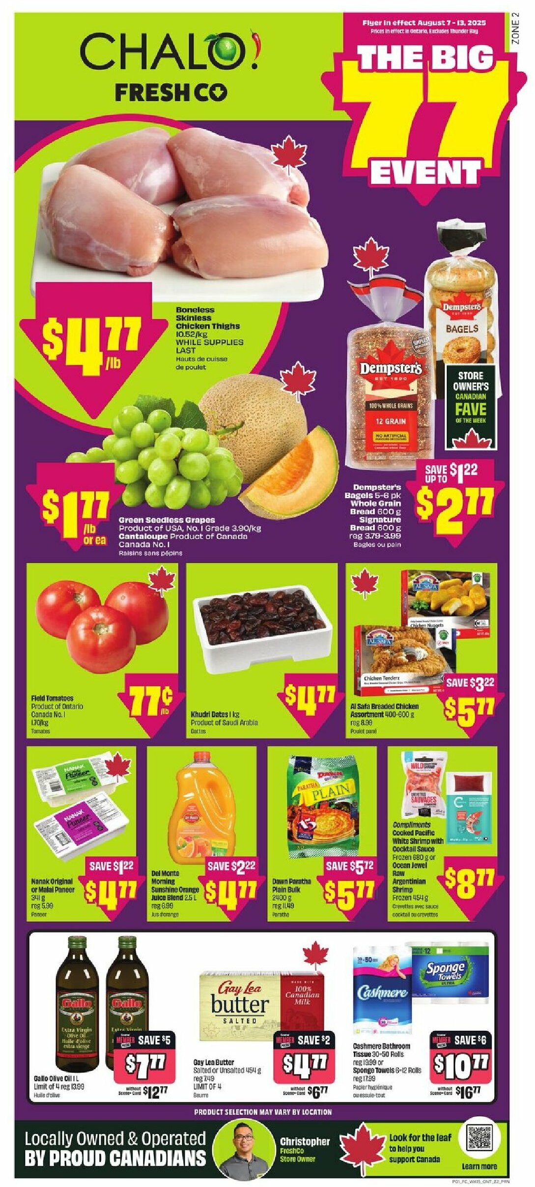 chalo-freshco - CHALO FreshCo flyer valid from 08-07 - 08-13 - page: 1