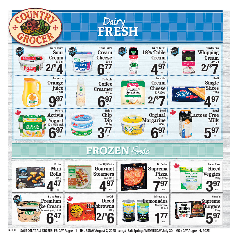 country-grocer - Country Grocer flyer valid from 08-01 - 08-07 - page: 12