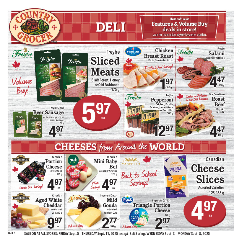 country-grocer - Country Grocer flyer valid from 09-05 - 09-11 - page: 4