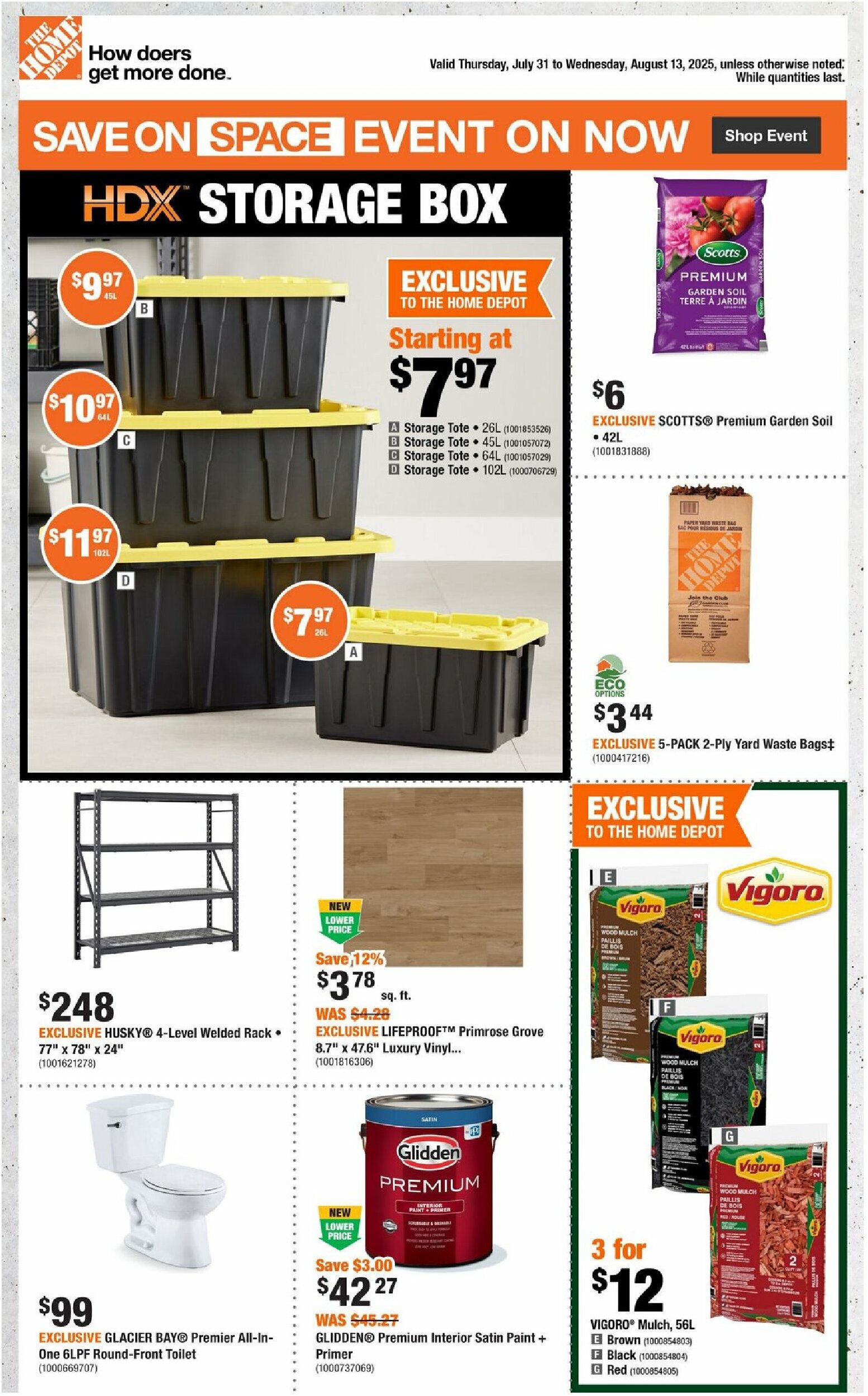 home-depot - Home Depot flyer valid from 07-31 - 08-13 - page: 1