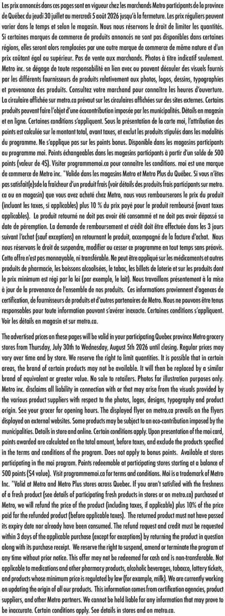 metro - New Metro - Quebec Flyer for This Week – 2026-07-30 to 2026-08-05 - page: 21