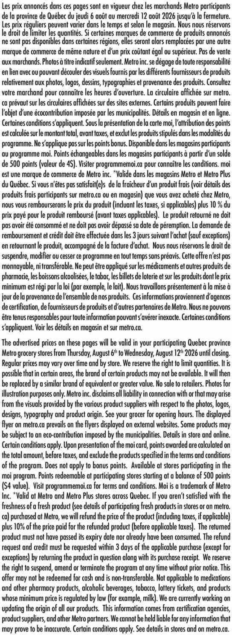 metro - Metro - Quebec Flyer Valid from 2026-08-06 to 2026-08-12 - page: 25