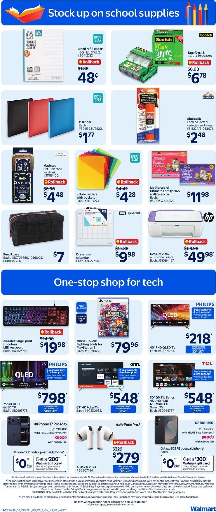 walmart - Walmart - Back to School Flyer Valid from 2026-08-06 to 2026-08-12 - page: 2