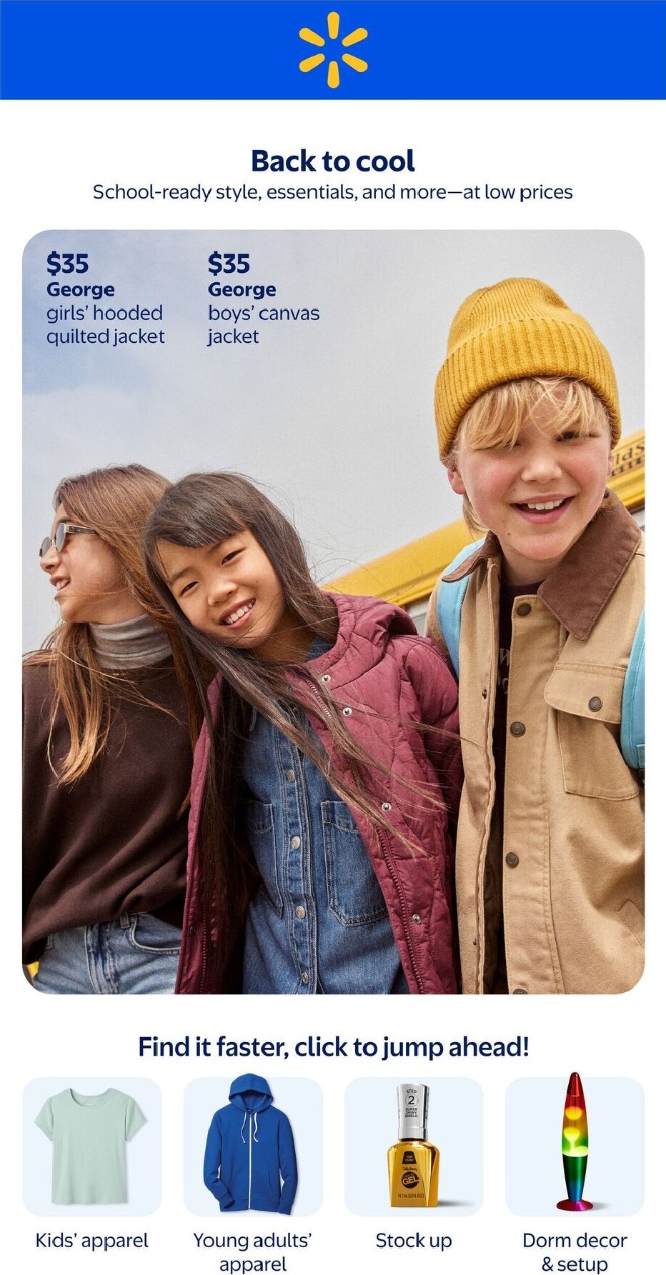 walmart - Walmart - Back to School in Style Flyer Valid from 2026-07-30 to 2026-09-16 - page: 1
