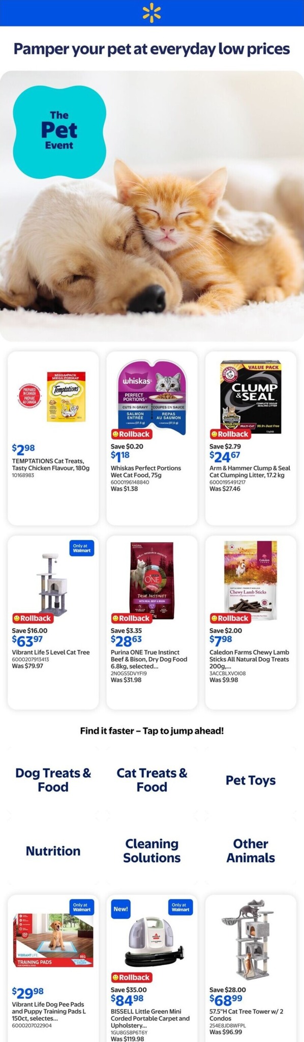 walmart - Walmart - The Pet Event Flyer Valid from 2026-08-27 to 2026-09-02 - page: 1