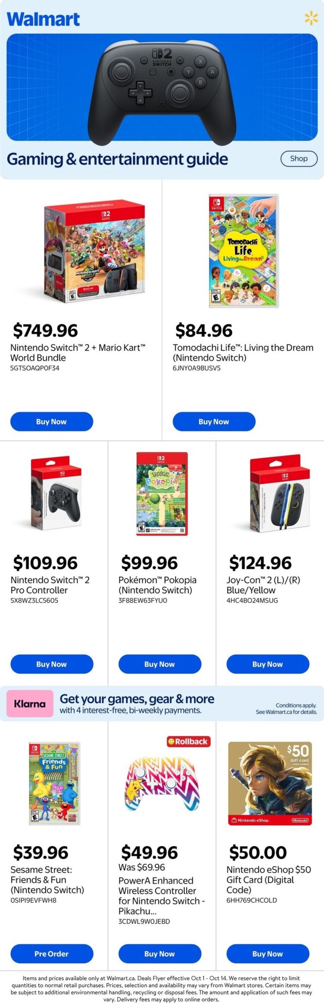 walmart - New Walmart - Gaming Guide Flyer for This Week – 2026-10-01 to 2026-10-14