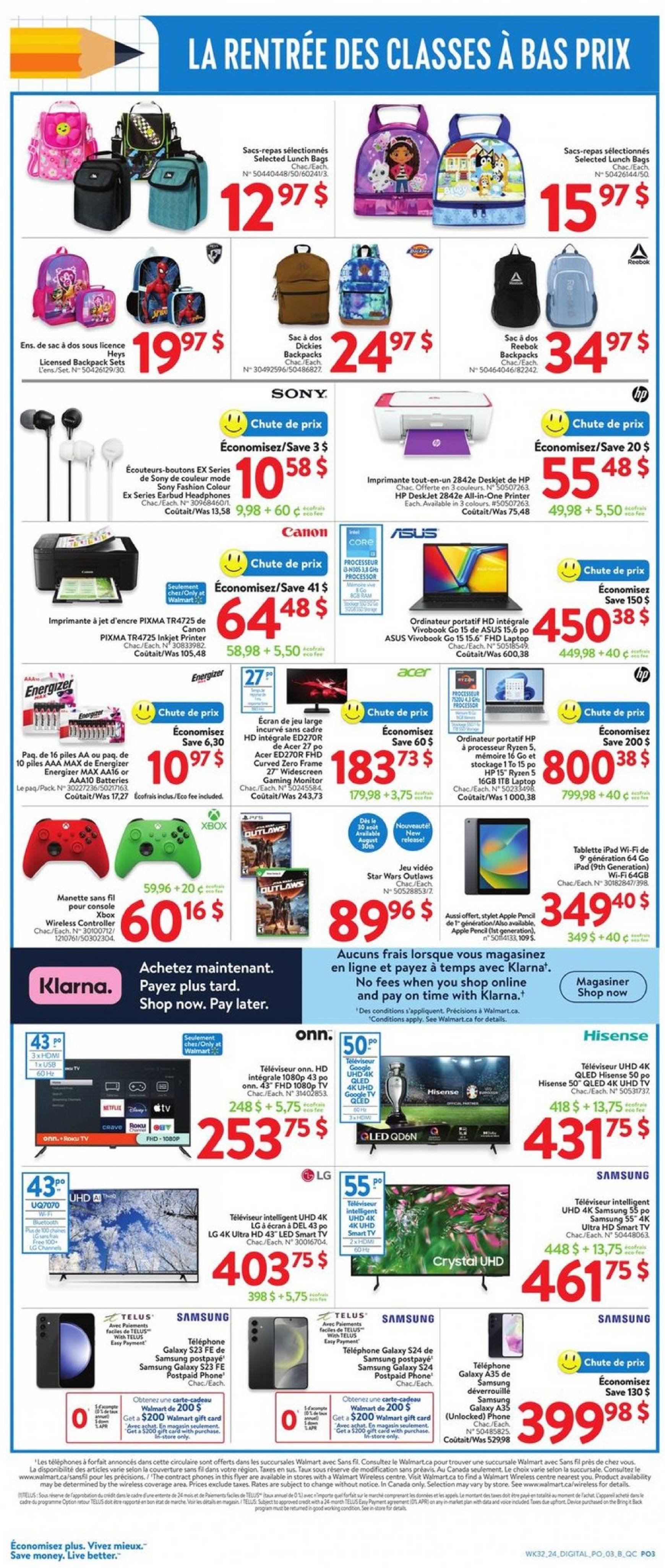 walmart - Latest Walmart - Back to school flyer 29.08. - 04.09. - page: 3