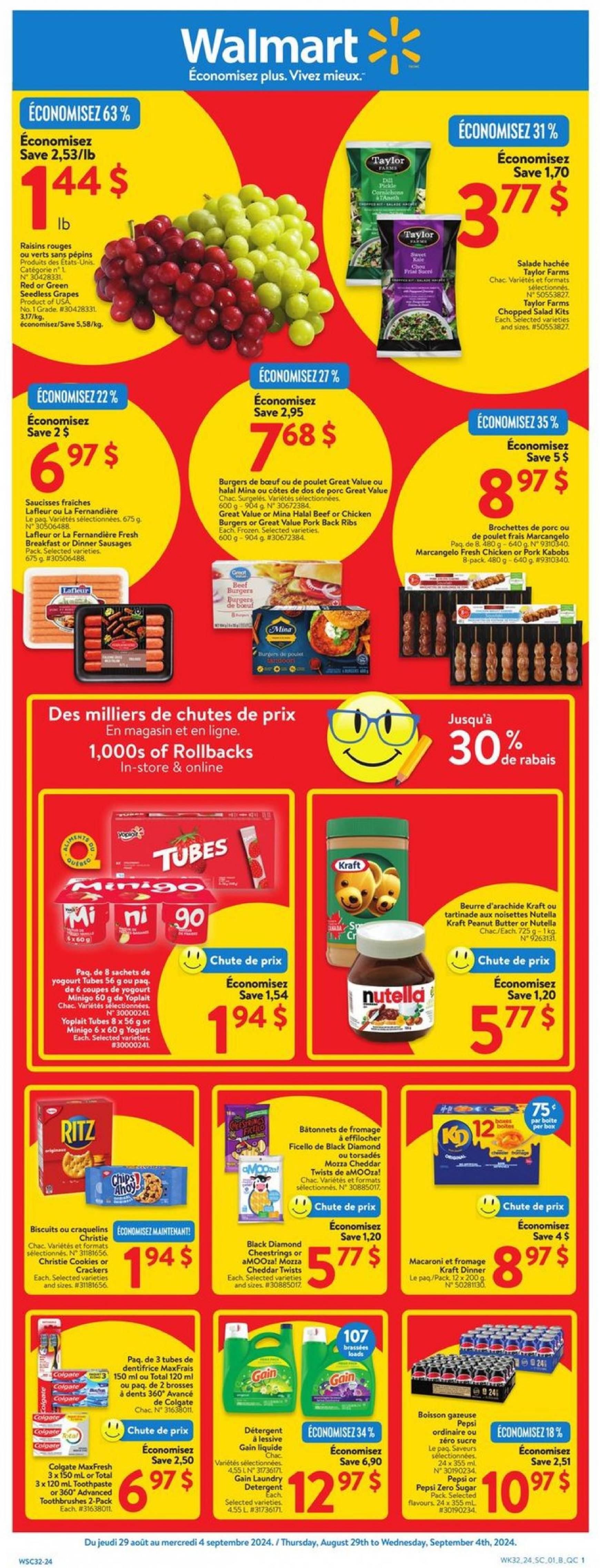 walmart - Latest Walmart flyer 29.08. - 04.09.