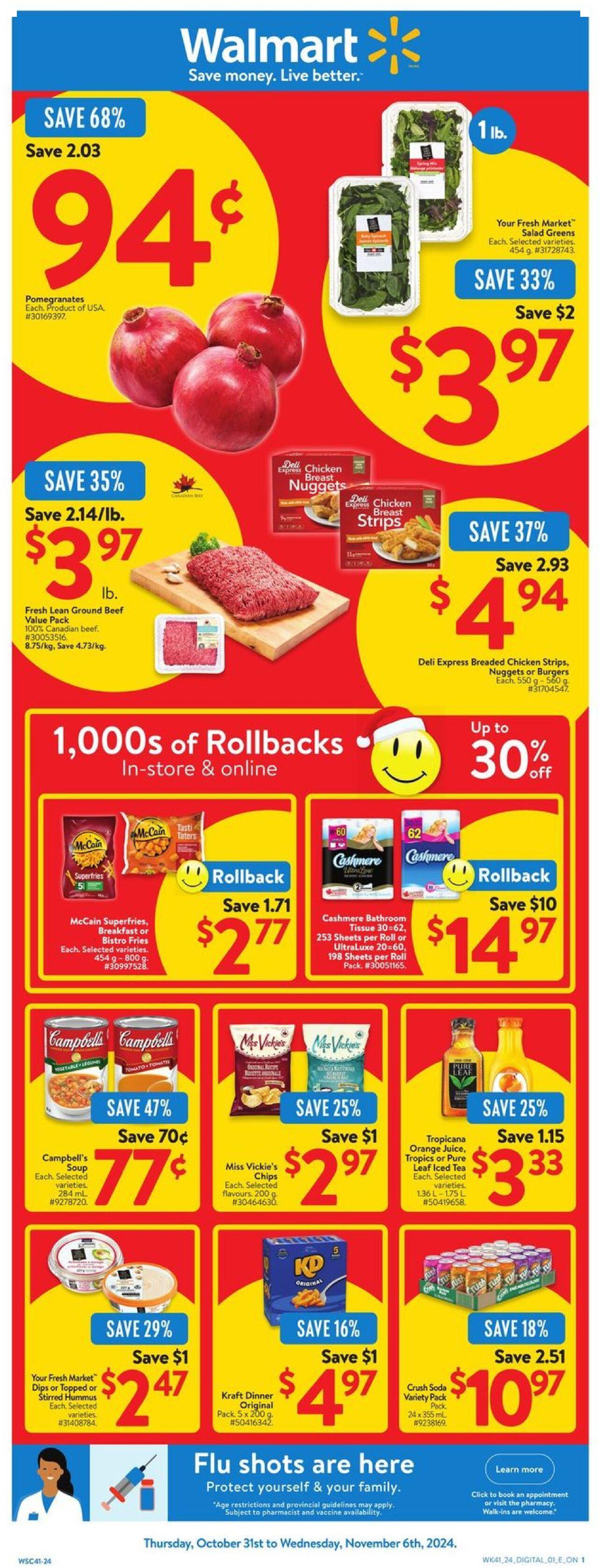 walmart - Walmart flyer Oct. 31, 2024 - Nov. 6, 2024