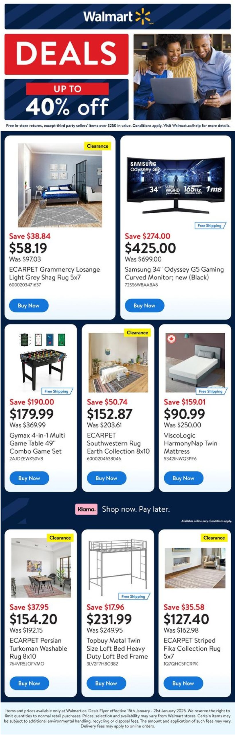 walmart - Walmart - Deals flyer valid from 01-15 - 01-21 - page: 1