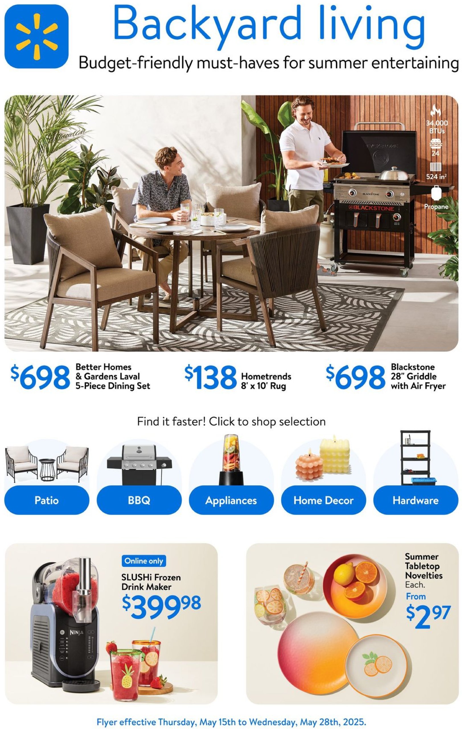 walmart - Walmart - Backyard living flyer valid from 05-15 - 05-28