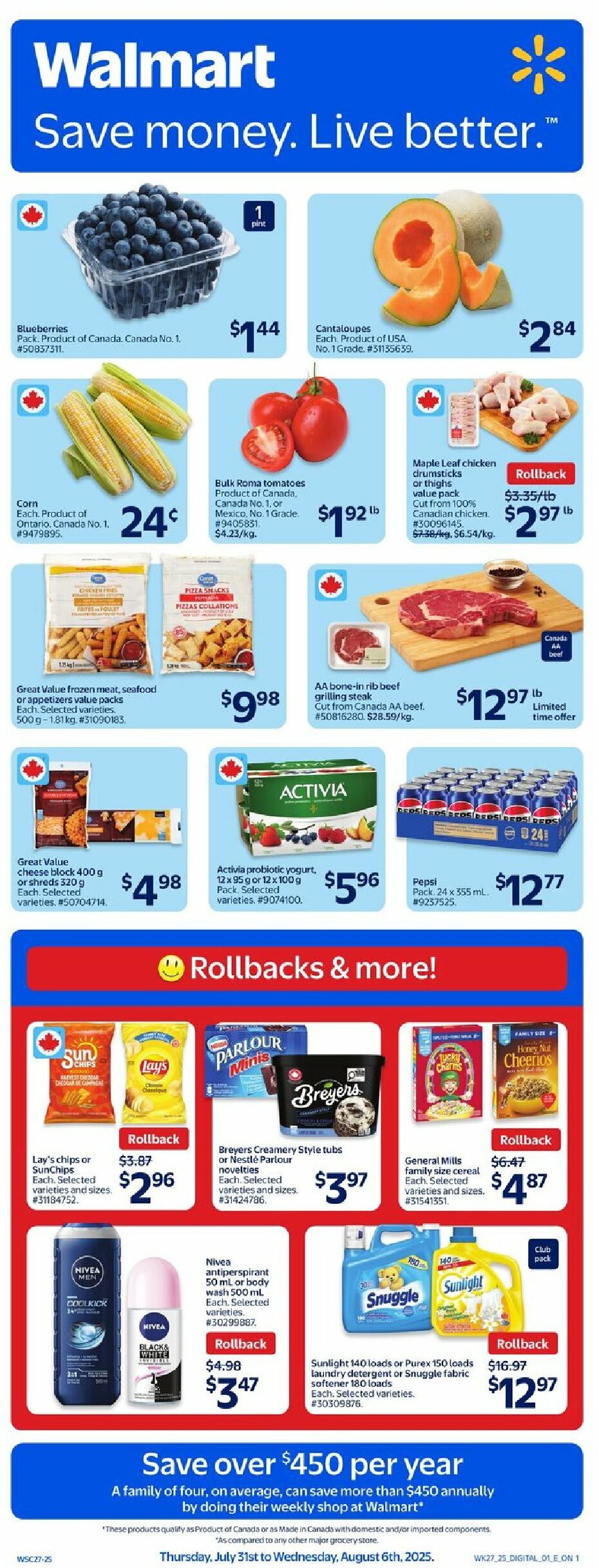 walmart - Walmart flyer valid from 07-31 - 08-06