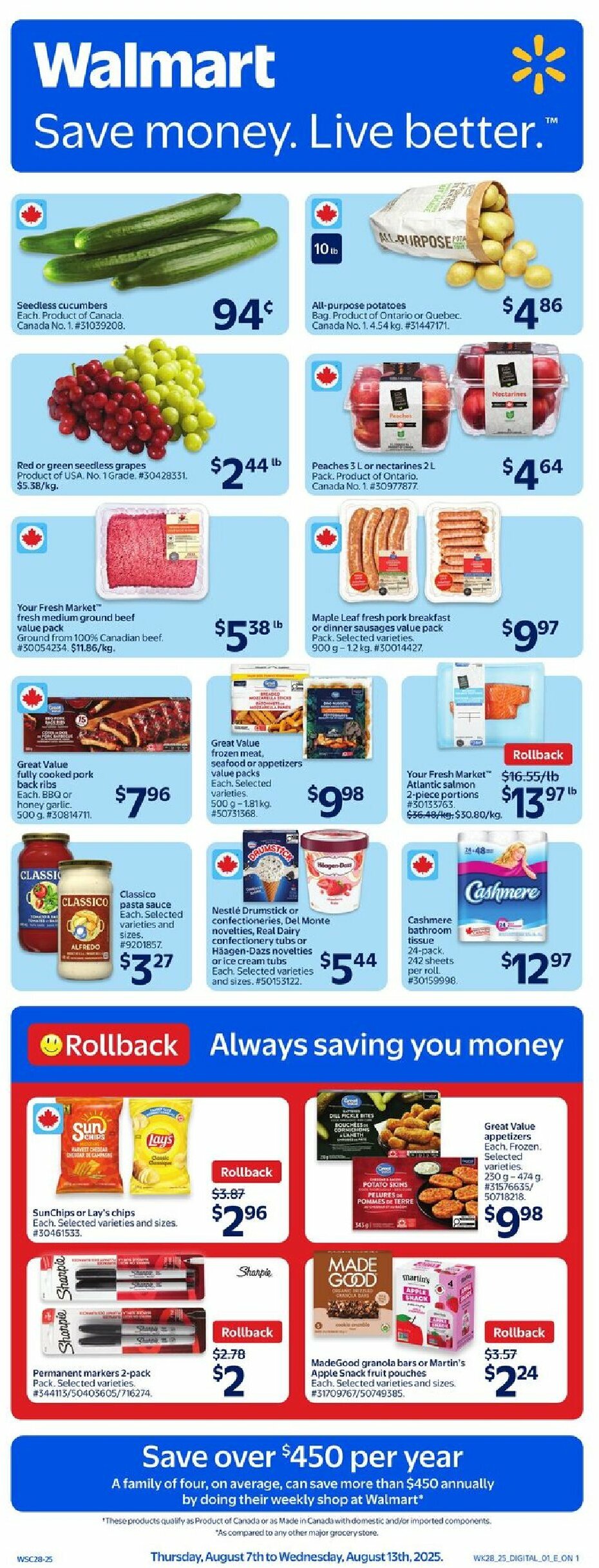 walmart - Walmart flyer valid from 08-07 - 08-13