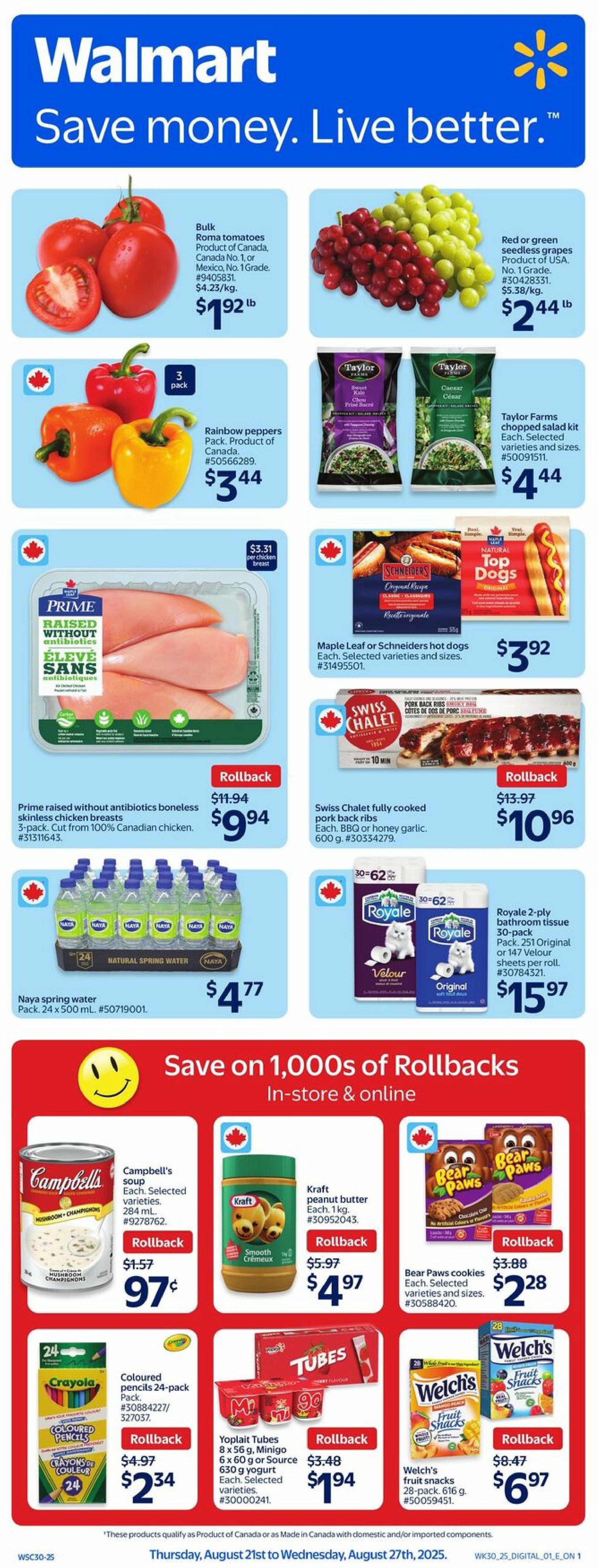 walmart - Walmart flyer valid from 08-21 - 08-27