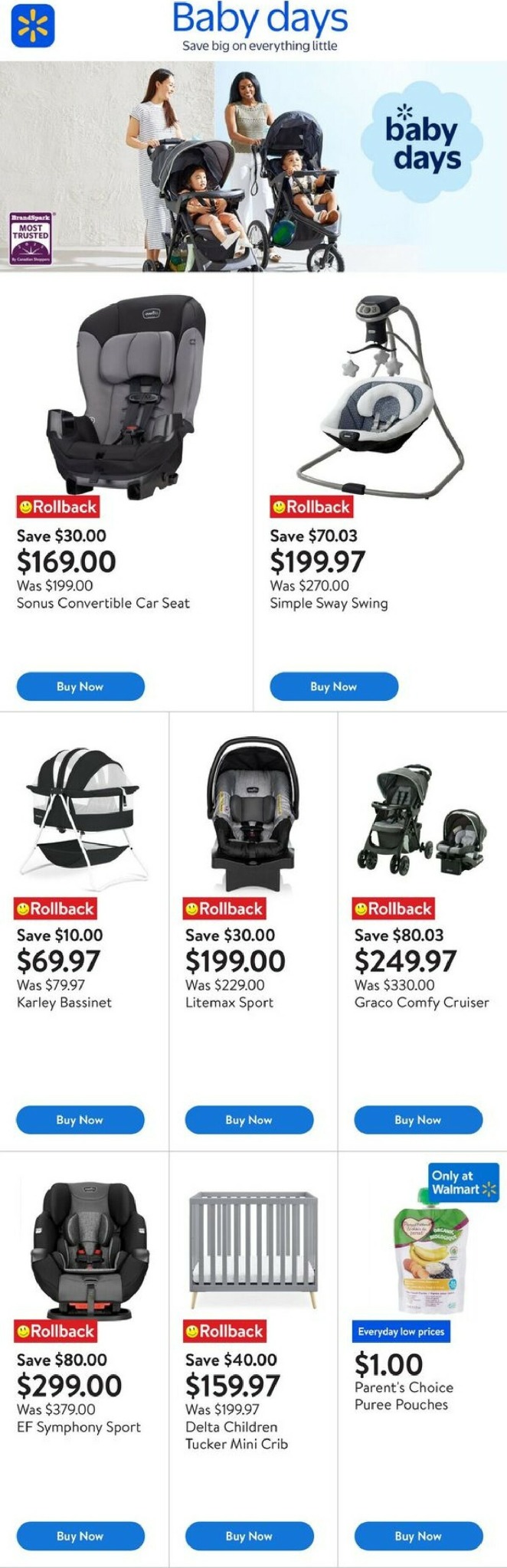 walmart - Walmart - Baby Days flyer valid from 09-11 - 09-24 - page: 1