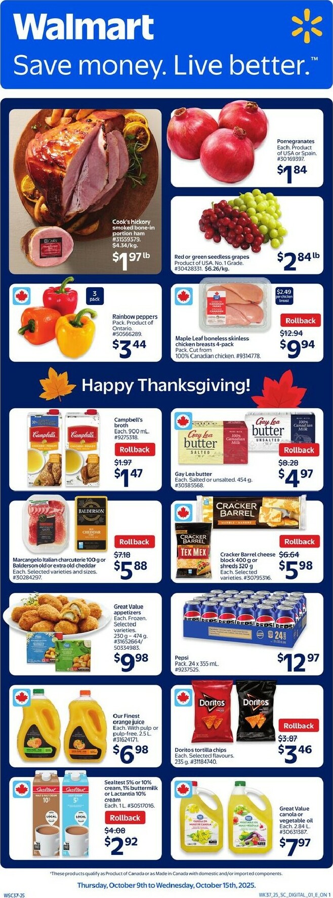 walmart - Walmart flyer valid from 10-09 - 10-15