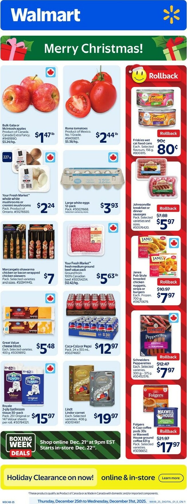 walmart - Walmart Flyer Valid From 12-25 to 12-31