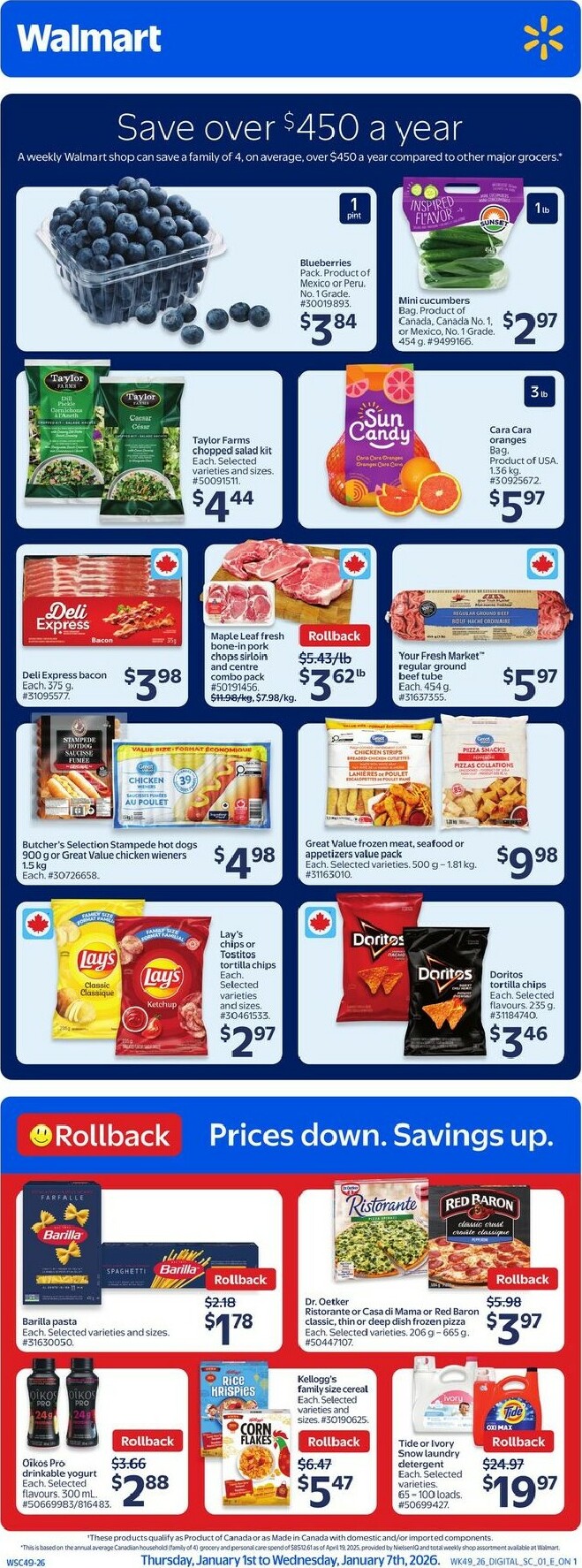walmart - Walmart Flyer Valid From 01-01 to 01-07