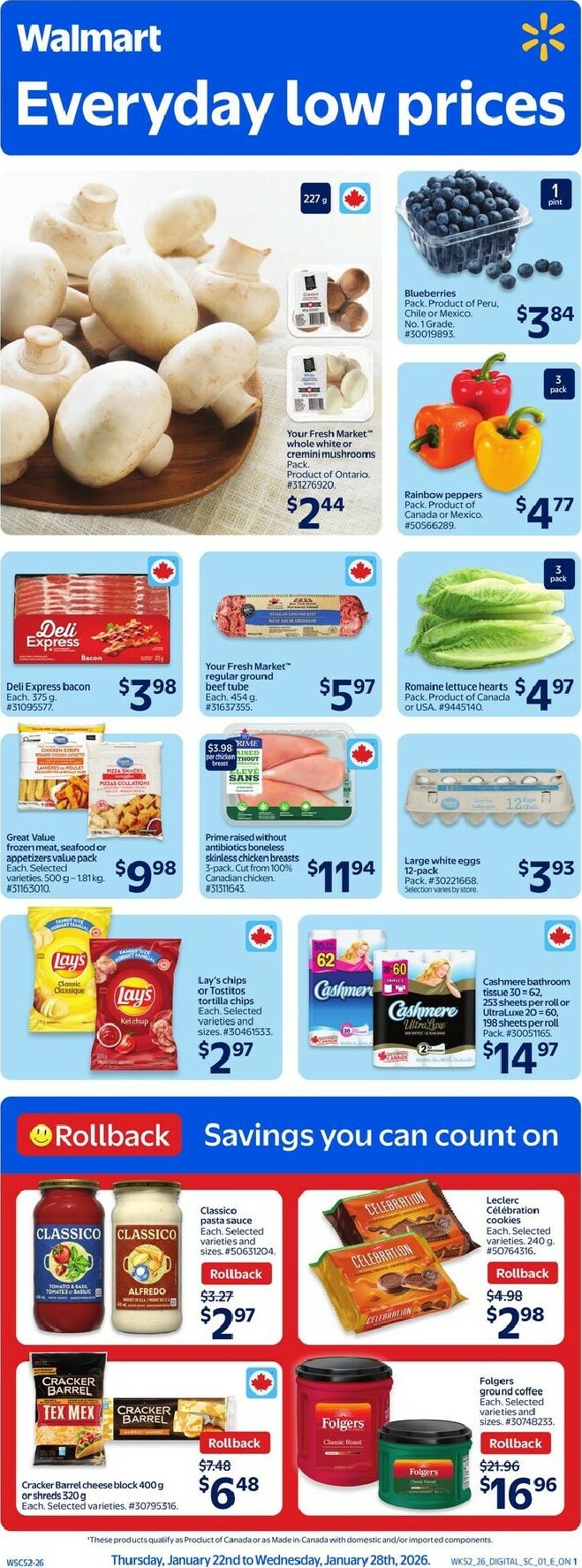 walmart - Walmart Flyer Valid From 01-22 to 01-28 - page: 1