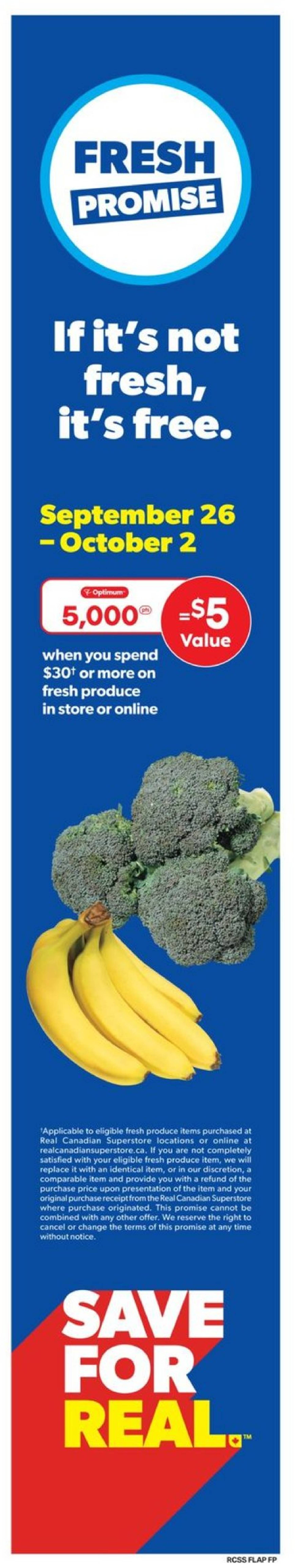 real-canadian-superstore - Latest Real Canadian Superstore flyer valid from 26.09. - 02.10. - page: 1