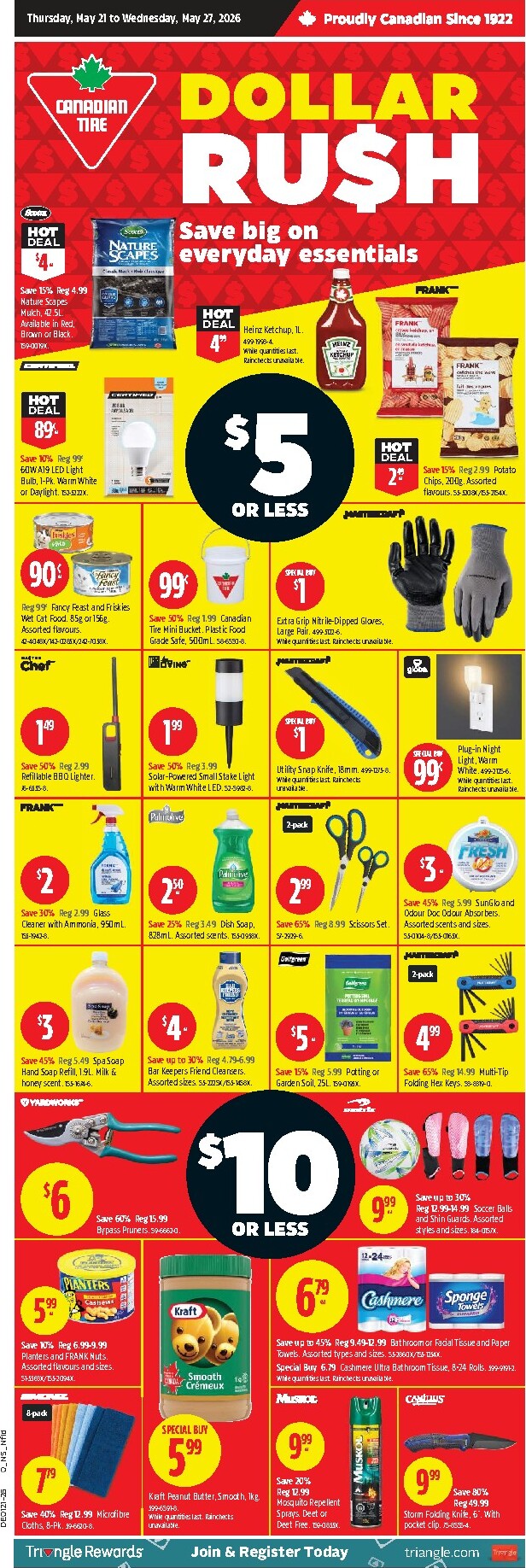 canadian-tire - New Canadian Tire - Dollar Rush Flyer for This Week – 2026-05-21 to 2026-05-27 - page: 1