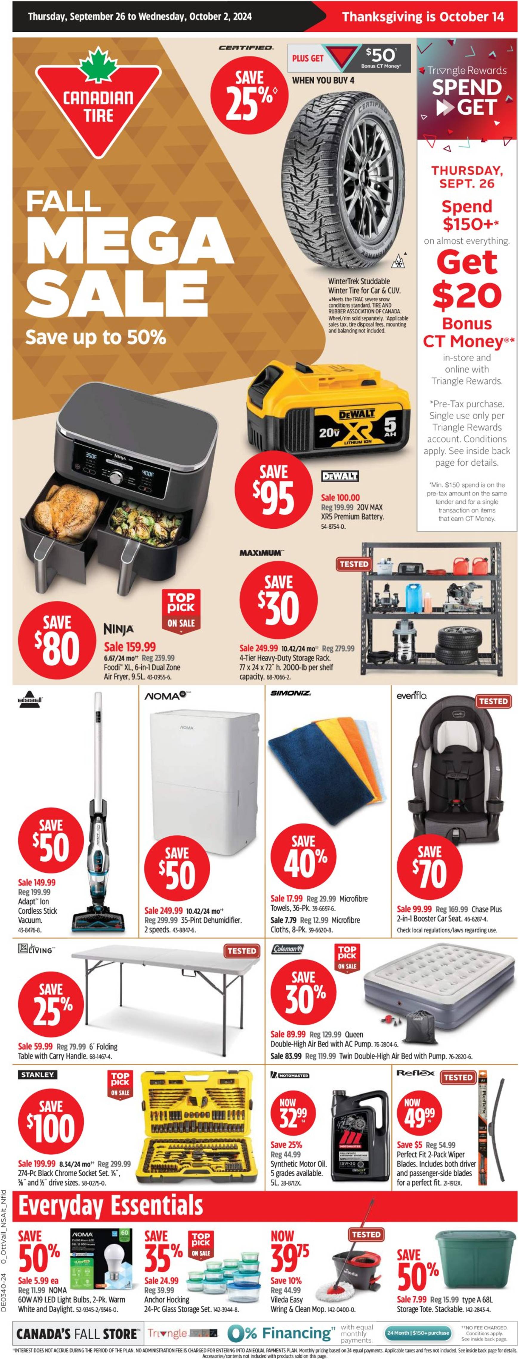 canadian-tire - Latest Canadian Tire flyer valid from 26.09. - 02.10. - page: 1