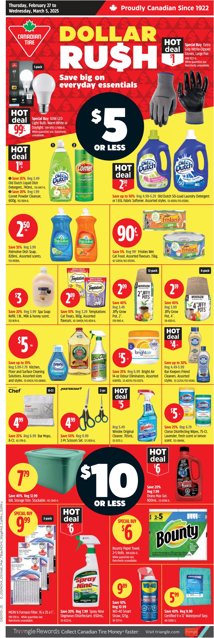 canadian-tire - Canadian Tire - Dollar Rush flyer valid from 02-27 - 03-05