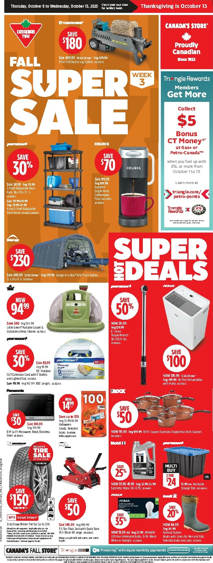 canadian-tire - Canadian Tire flyer valid from 10-09 - 10-15 - page: 1