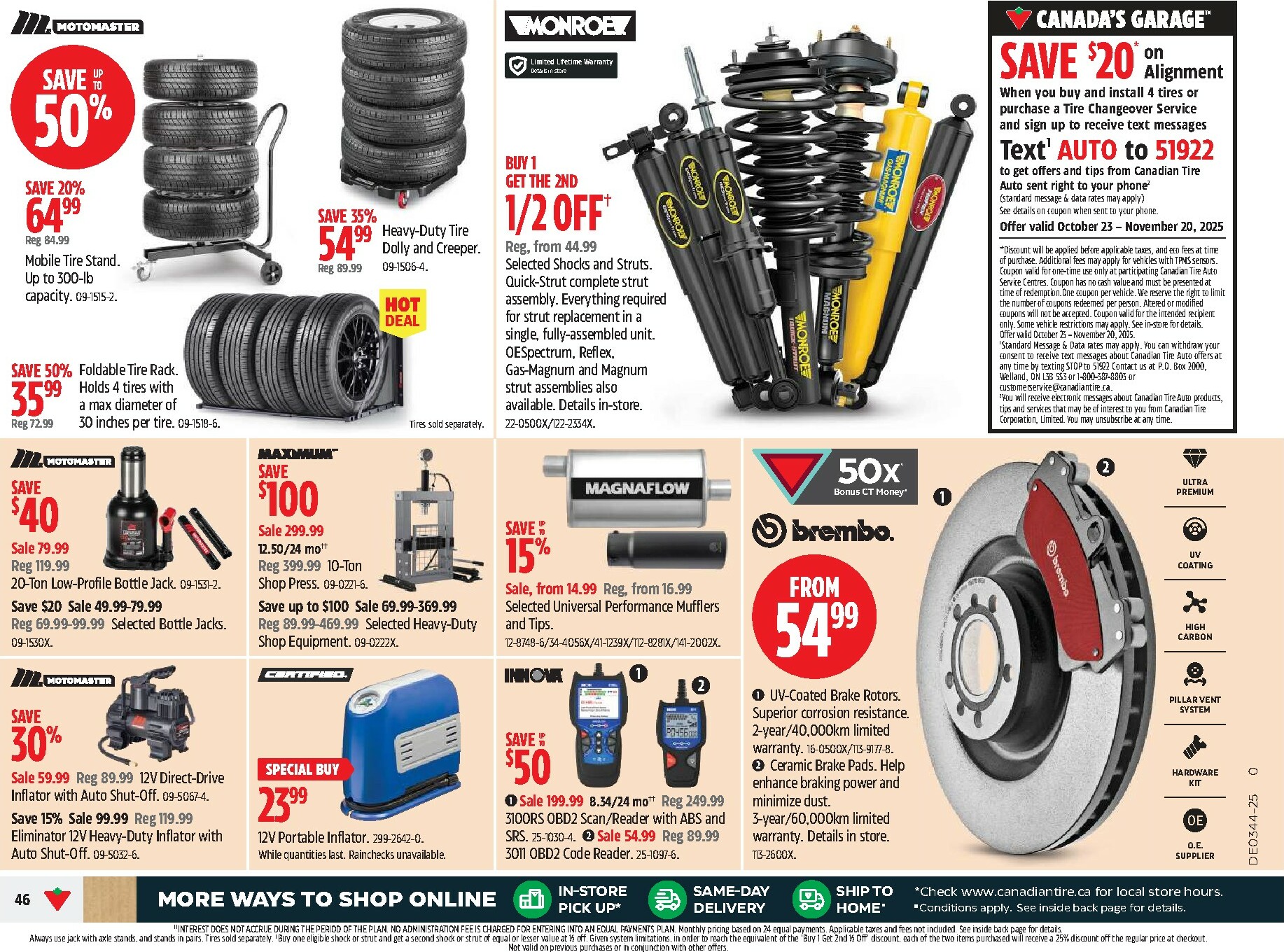 canadian-tire - Canadian Tire Flyer Valid From 10-23 to 10-29 - page: 46 canadian-tire - Canadian Tire Flyer Valid From 10-23 to 10-29 - page: 46