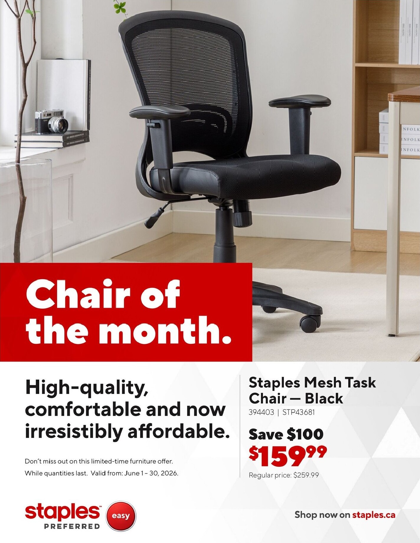 staples - Staples - Chair Flyer Valid from 2026-06-01 to 2026-06-20