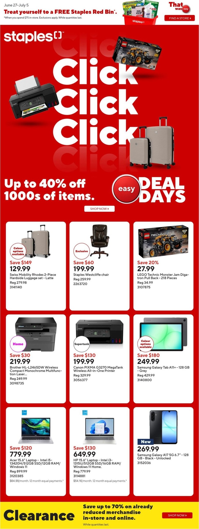 staples - Staples Flyer Valid from 2026-06-27 to 2026-07-05