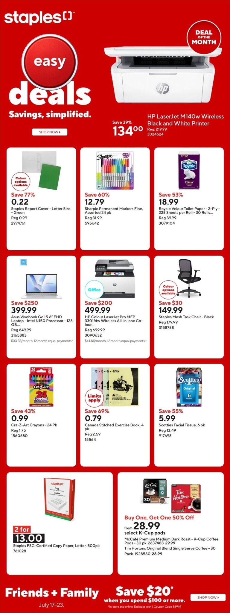 staples - Staples Flyer Valid from 2026-07-17 to 2026-07-23 - page: 1