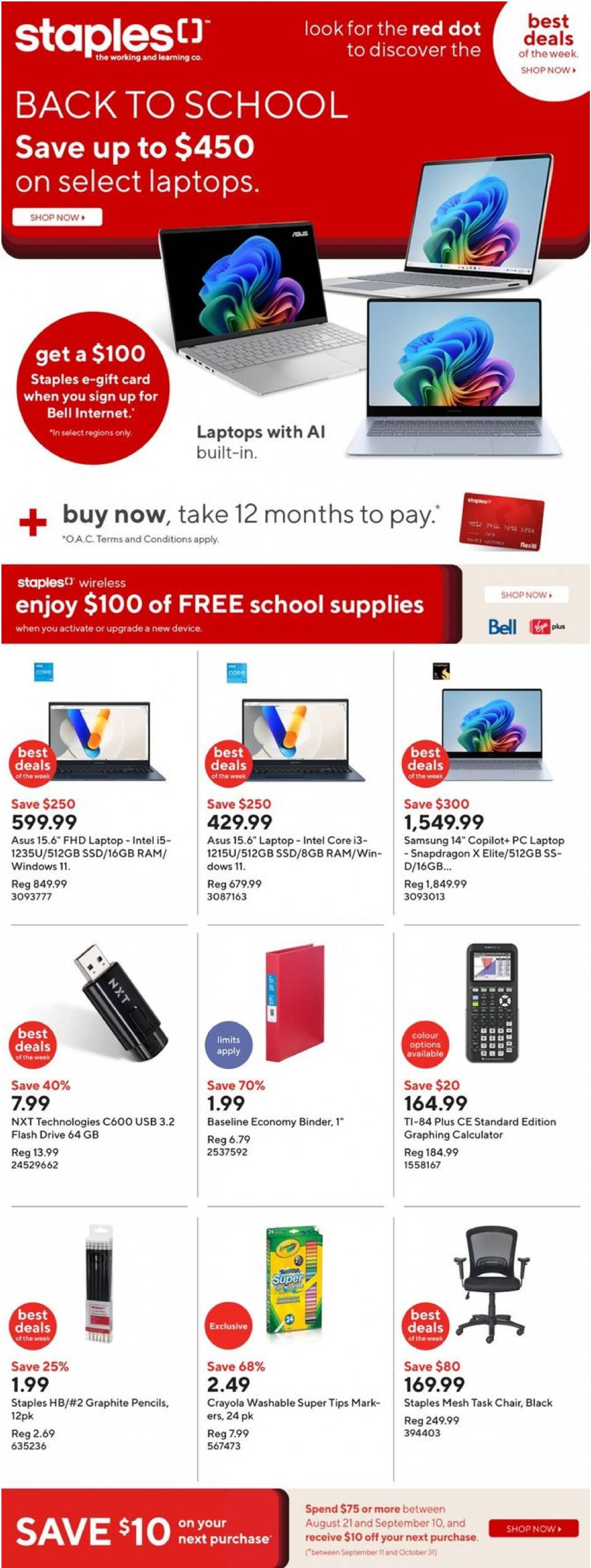 staples - Latest Staples - Weekly flyer 04.09. - 11.09. - page: 1