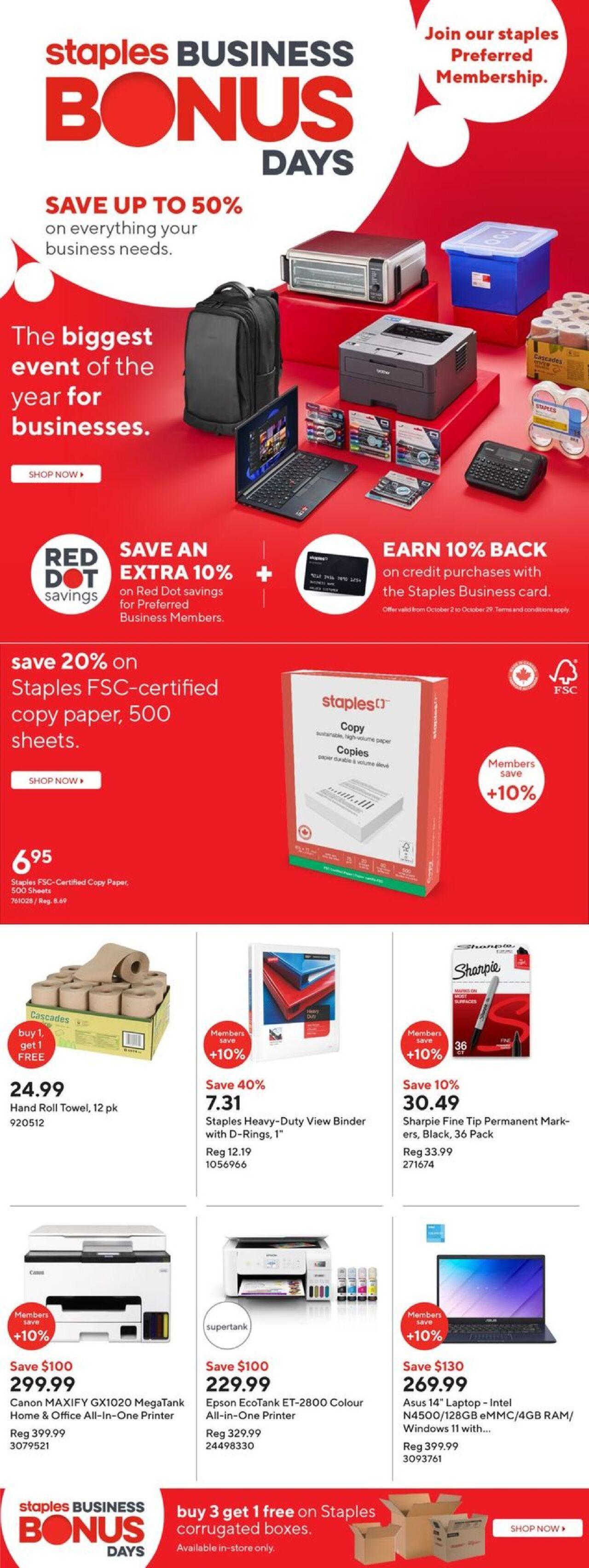 staples - Staples flyer Oct. 2, 2024 - Oct. 8, 2024