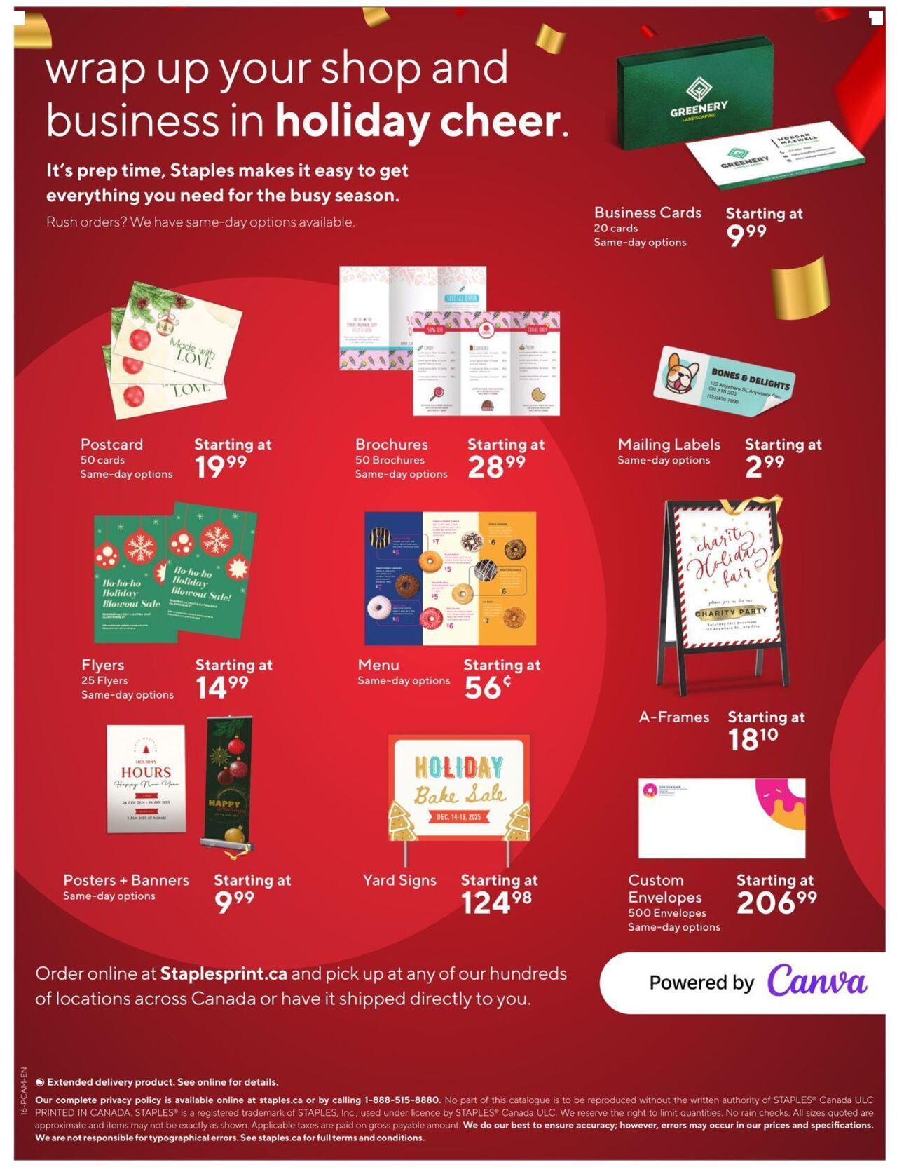 staples - Staples flyer Sep. 25, 2024 - Dec. 18, 2024 - page: 16