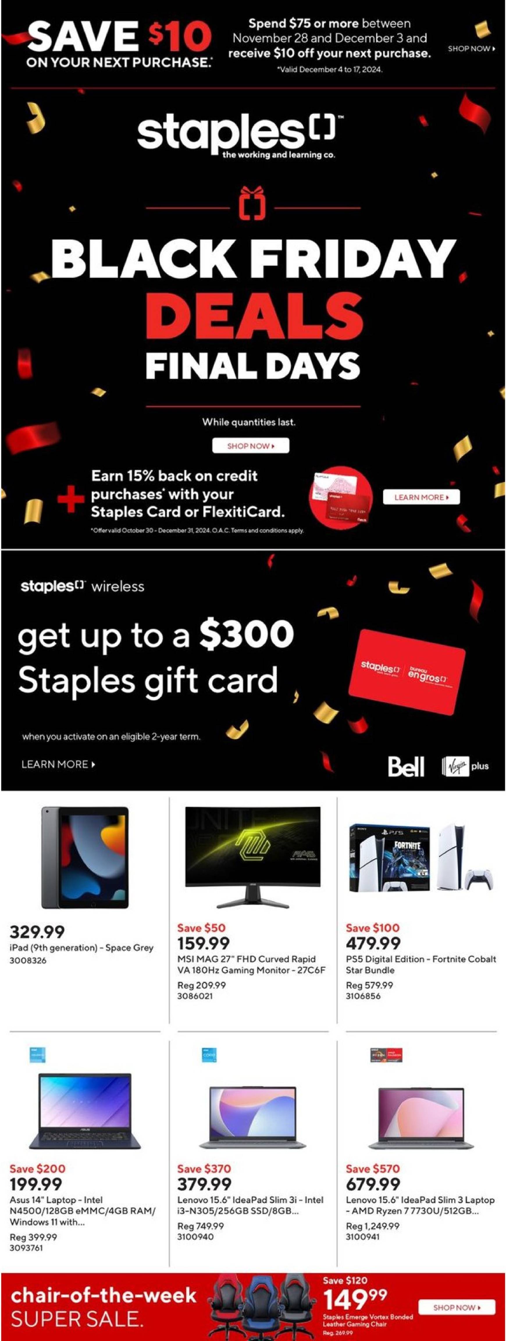 staples - Staples - Black Friday flyer valid from 11-29 - 12-03