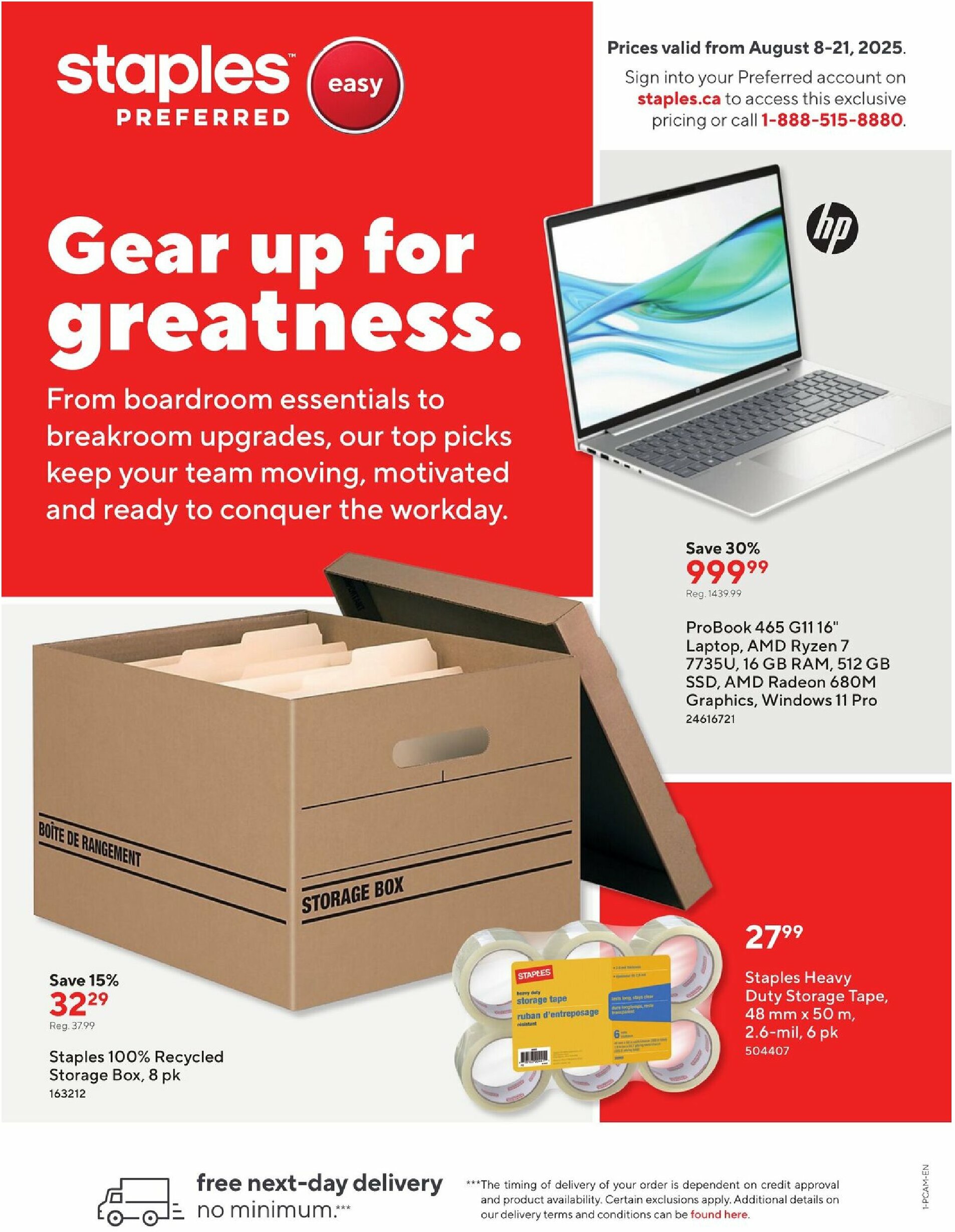 staples - Staples - Business Flyer flyer valid from 08-08 - 08-21