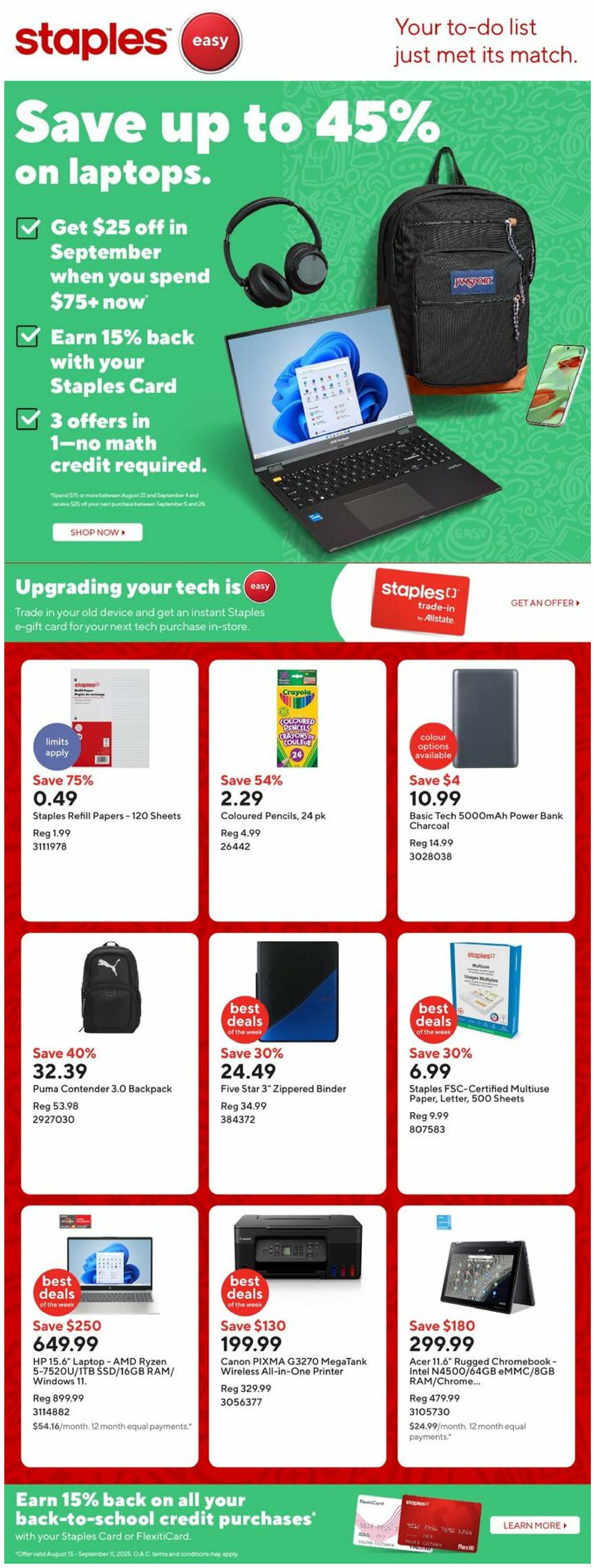 staples - Staples flyer valid from 08-22 - 08-28