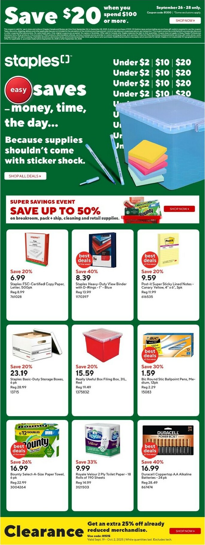 staples - Staples flyer valid from 09-26 - 10-02