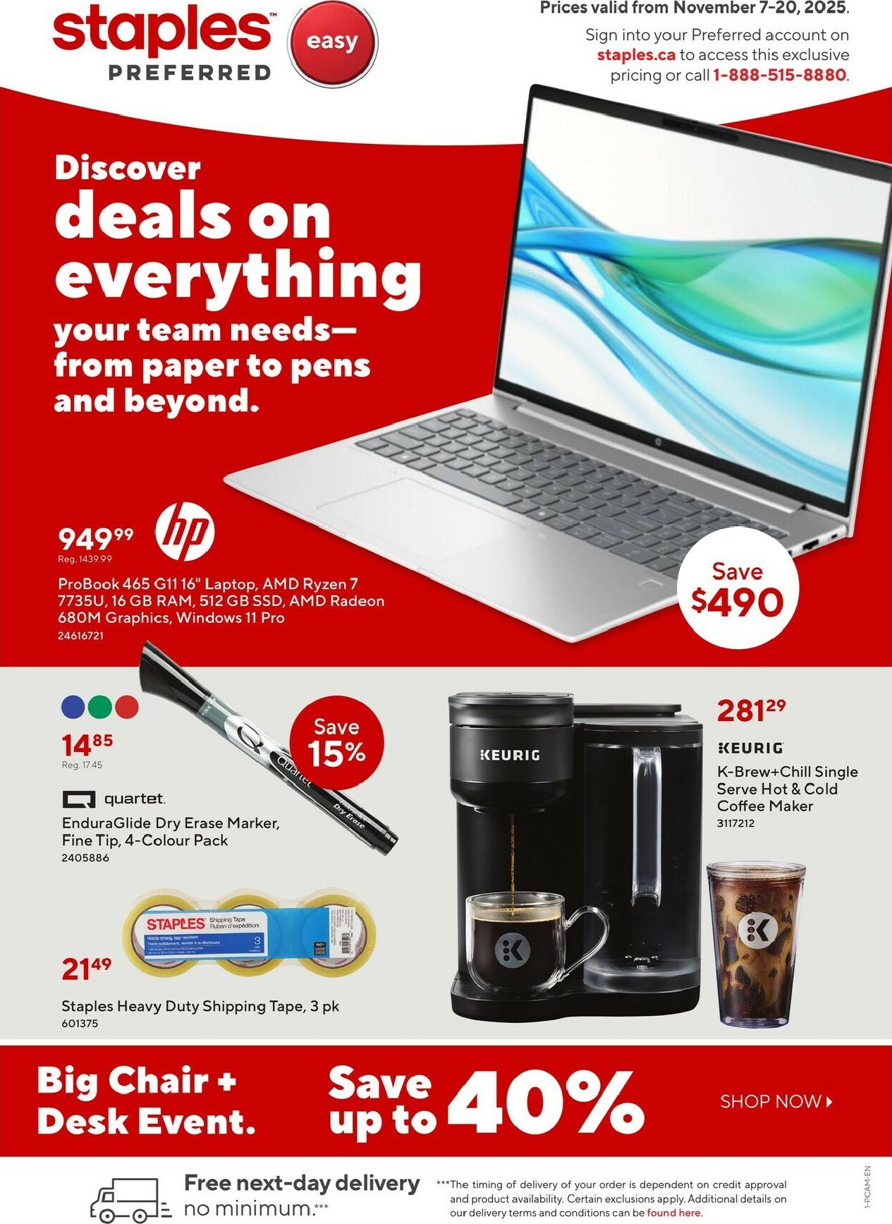 staples - Staples - Business Flyer Valid From 11-07 to 11-20