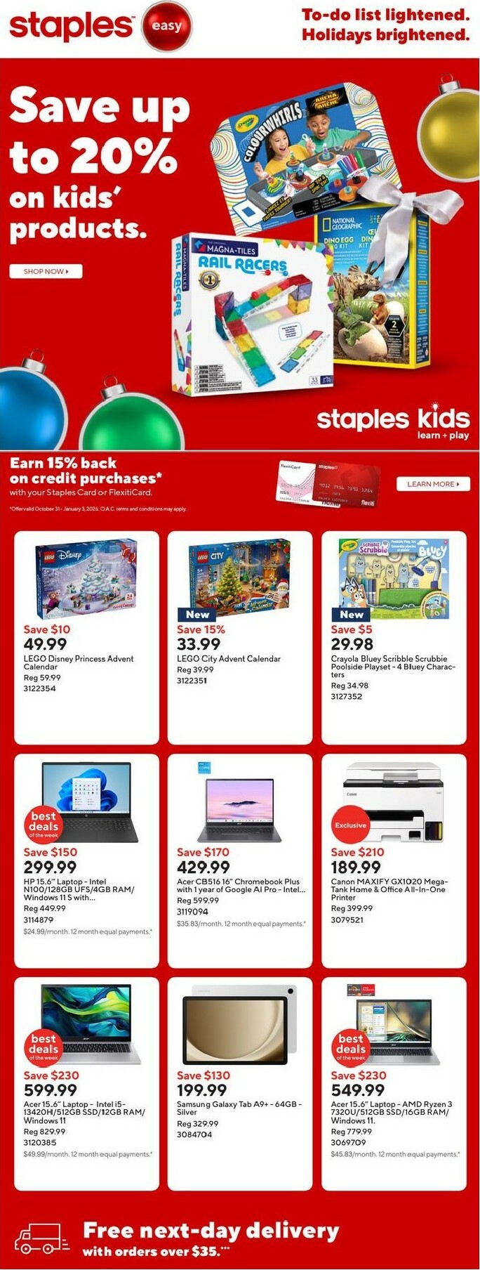 staples - Staples Flyer Valid From 11-07 to 11-13 - page: 1
